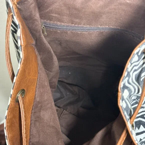 Tribal Print Ortega Backpack Outdoor Natural Southwest Aztec Style Adult Bag - Picture 7 of 7